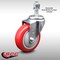 Service Caster 4 Inch SS Red Polyurethane Wheel Swivel 12mm Threaded Stem Caster SCC SCC-SSTS20S414-PPUB-RED-M1215 - alternate 2